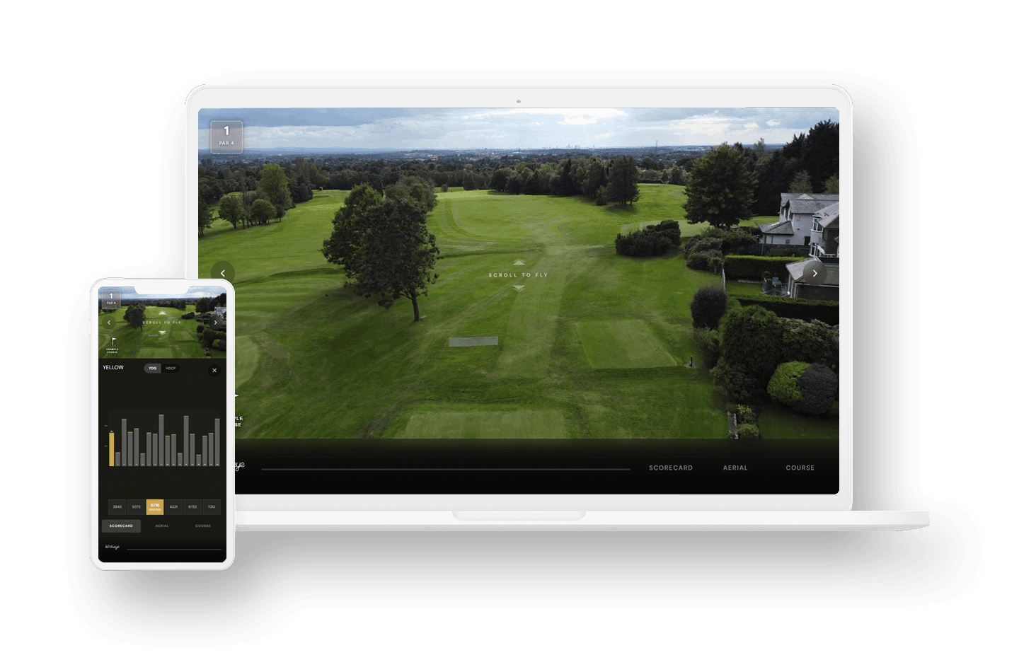 Birdseye course preview on desktop and mobile screens